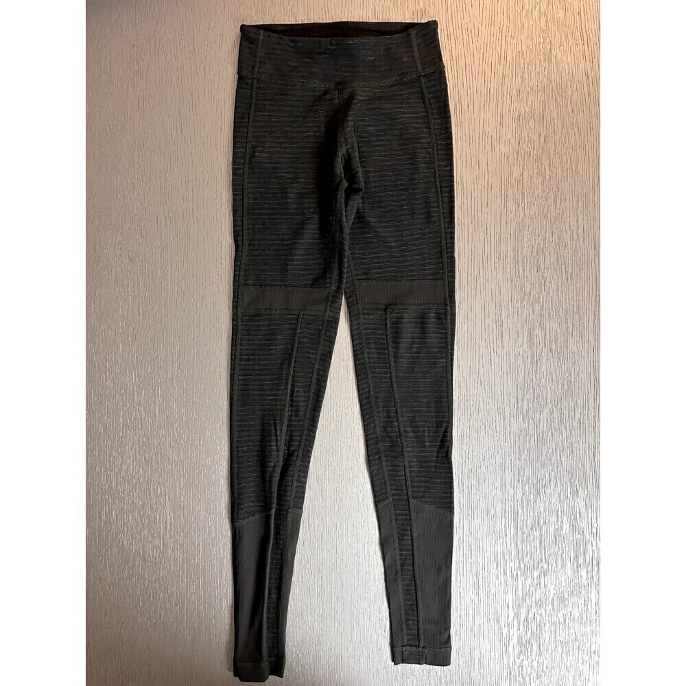 Lululemon Women's Leggings Dark Green Size 4 Yoga Workout Inseam 29" Used